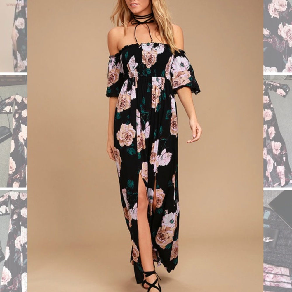 Lulu’s Floral Maxi off the shoulder -NWT